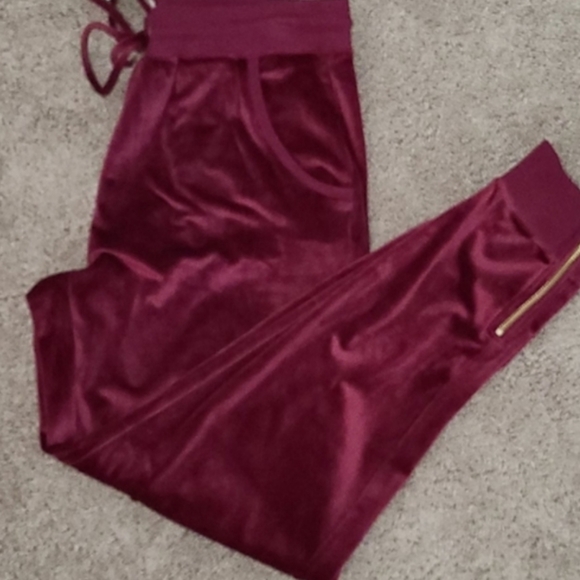 Michael Kors Pants - Micheal Kors Plus Velour Zip Ankle Jogger Pant NWT